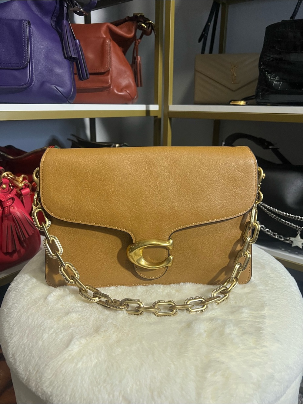 Coach Chain Tabby in honey brown